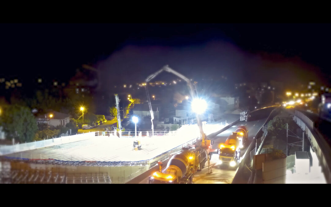 Timelapse du chantier d’élargissement de l’autoroute A57 à Toulon